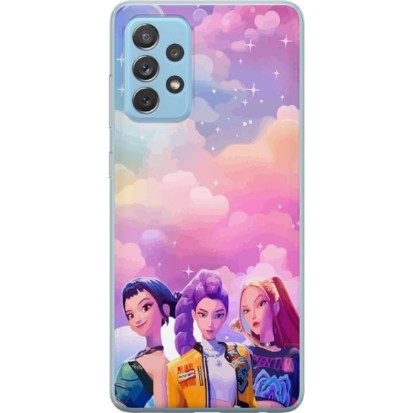 Kompatibelt Mobilskal till Samsung Galaxy A52 5G Färgglad pop girl trio med futuristisk stil och pastellhimmel modern ungdomlig illustration Kompatibelt Mobilskal till Samsung Galaxy A52 5G Färgglad pop girl trio med futuristisk stil och pastellhimmel modern ungdomlig illustration