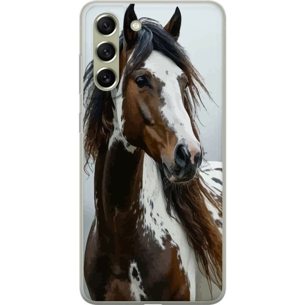 Kompatibel Mobilcover til Samsung Galaxy S21 FE 5G Häst Djurmotiv Grafisk Design Natur Kraftfullt Motiv