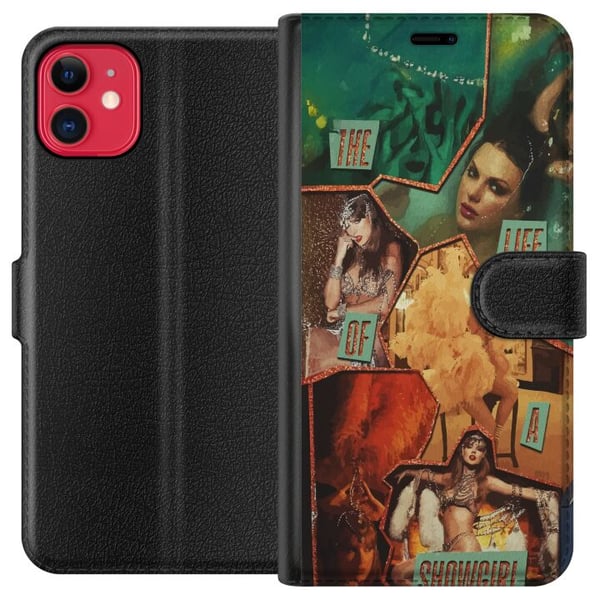 Kompatibel Tegnebogsetui til Apple iPhone 11 Taylor Swift The Life of a Showgirl – Gylden showgirl i rampelyset Kompatibel Tegnebogsetui til Apple iPhone 11 Taylor Swift The Life of a Showgirl – Gylden showgirl i rampelyset