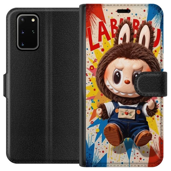 Kompatibelt Plånboksfodral till Samsung Galaxy S20+ Kanindräkt med busigt uttryck och serietidningsbakgrund som ger energisk lekfull popkulturell sti Kompatibelt Plånboksfodral till Samsung Galaxy S20+ Kanindräkt med busigt uttryck och serietidningsbakgrund som ger energisk lekfull popkulturell sti