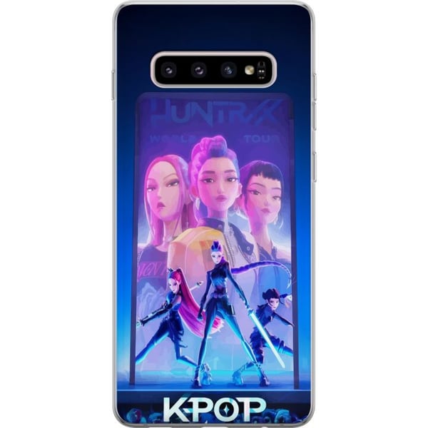 Kompatibelt Mobildeksel til Samsung Galaxy S10+ KPop Demon Hunters 2 HuntrX futuristisk KPop-motiv med scene og sterk energi