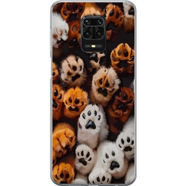 Kompatibel Mobilcover til Xiaomi Redmi Note 9S Dyrenes poter i nærbillede, sødt og detaljerigt design fyldt med varme, blødhed og legende energi