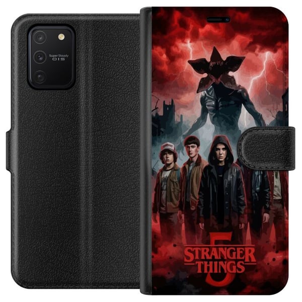Kompatibelt Lommeboketui til Samsung Galaxy S10 Lite Mørk Stranger Things-inspirert fantasyillustrasjon med torden og dramatisk skrekkstemning Kompatibelt Lommeboketui til Samsung Galaxy S10 Lite Mørk Stranger Things-inspirert fantasyillustrasjon med torden og dramatisk skrekkstemning