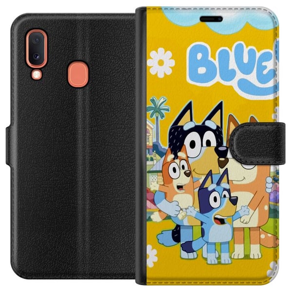 Kompatibelt Plånboksfodral till Samsung Galaxy A20e Färgglad familjeillustration med lekfulla hundkaraktärer – varm barnposter perfekt för barnrum oc Kompatibelt Plånboksfodral till Samsung Galaxy A20e Färgglad familjeillustration med lekfulla hundkaraktärer – varm barnposter perfekt för barnrum oc