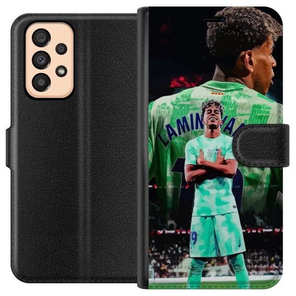 Kompatibelt Plånboksfodral till Samsung Galaxy A33 5G Barcelona Yamal matchtröja fotboll junior