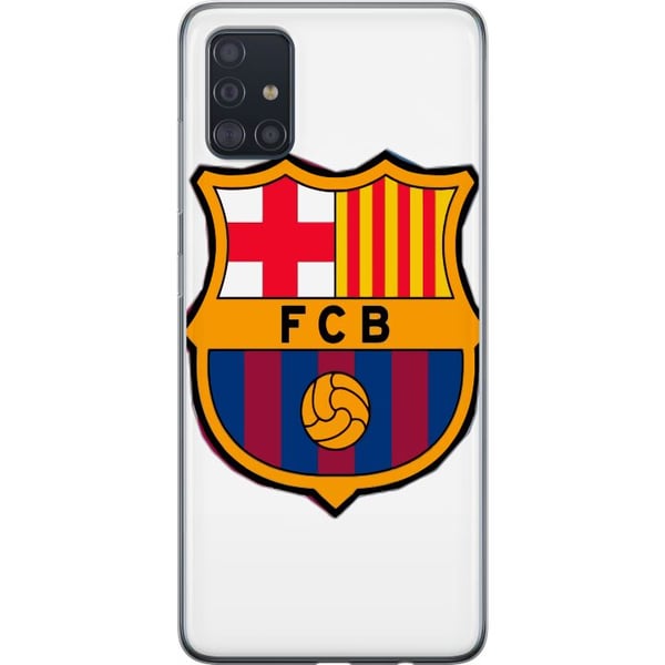 Kompatibel Mobilcover til Samsung Galaxy A51 FC Barcelona Emblem Fotboll Katalonien Blå Röd Klubblogo