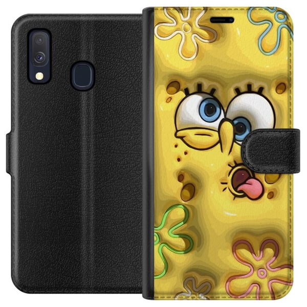 Kompatibel Tegnebogsetui til Samsung Galaxy A40 SvampBob