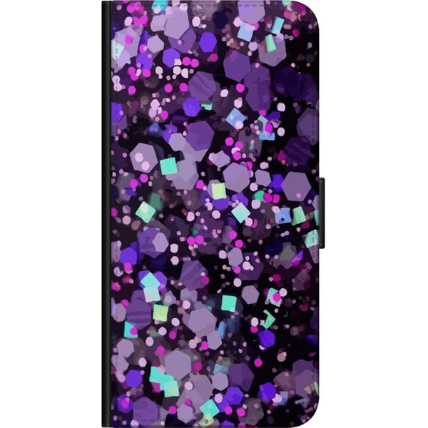 Kompatibelt Lommeboketui til Samsung Galaxy A03s Lilla Glitter