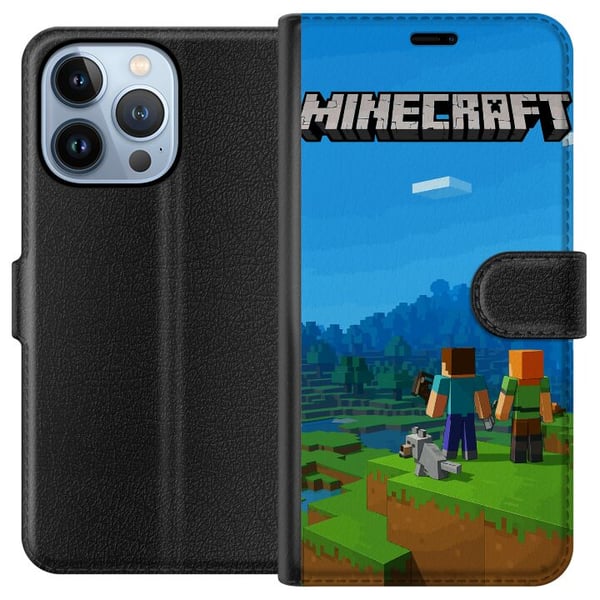 Kompatibelt Lommeboketui til Apple iPhone 13 Pro Minecraft Key Art Kompatibelt Lommeboketui til Apple iPhone 13 Pro Minecraft Key Art