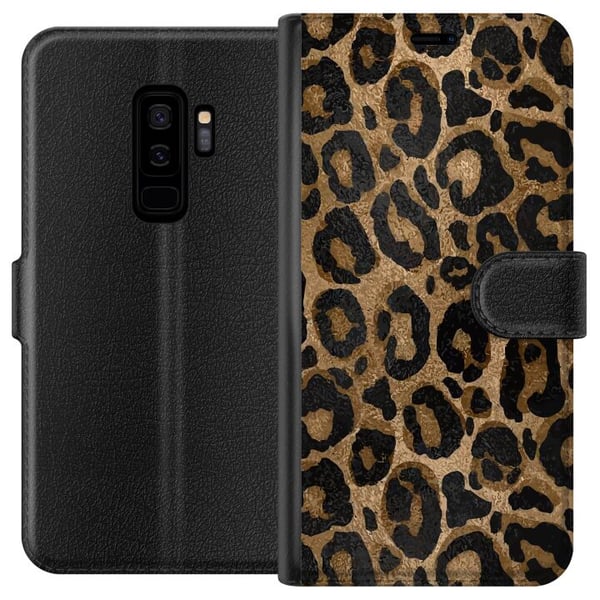 Kompatibelt Plånboksfodral till Samsung Galaxy S9+ Leopard Luxe Kompatibelt Plånboksfodral till Samsung Galaxy S9+ Leopard Luxe