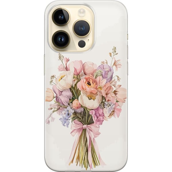 Kompatibelt Mobilskal till Apple iPhone 14 Pro Mobilskal med färgglad blombukett i romantisk stil