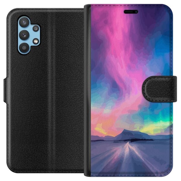 Kompatibel Tegnebogsetui til Samsung Galaxy A32 5G Nordlys