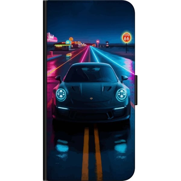 Kompatibelt Plånboksfodral till Samsung Galaxy A20s Neon Sports Car Racing Drift Fast
