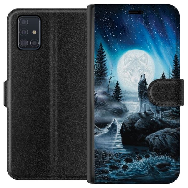 Kompatibelt Plånboksfodral till Samsung Galaxy A51 Wolf / Varg