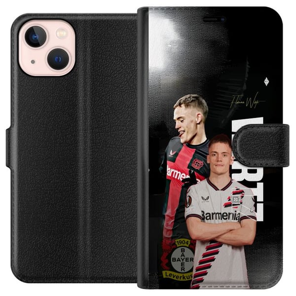 Kompatibel Tegnebogsetui til Apple iPhone 13 mini Florian Wirtz Liverpool Tyskland ny signing fodbold teknisk offensiv midtbanespiller med stort pote