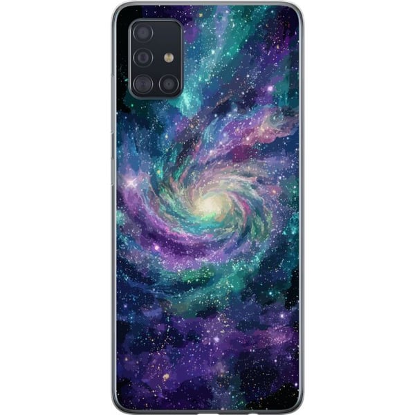 Kompatibelt Mobildeksel til Samsung Galaxy A51 Fargesprakende spiralgalakse i verdensrommet med stjerner tåker og kosmisk lys Kompatibelt Mobildeksel til Samsung Galaxy A51 Fargesprakende spiralgalakse i verdensrommet med stjerner tåker og kosmisk lys