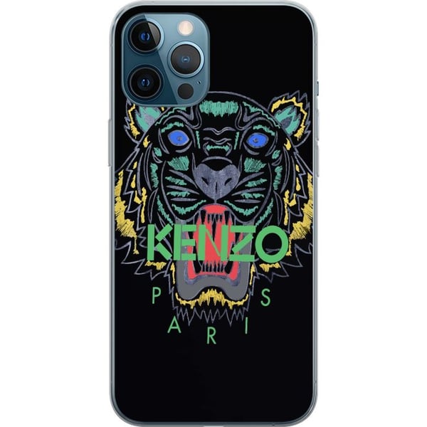 Kompatibelt Mobildeksel til Apple iPhone 12 Pro Max Kenzo tiger Paris moteplakat mote luksus streetwear-merke logo ikonisk svart bakgrunn retro kunst