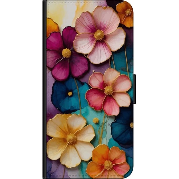 Kompatibelt Lommeboketui til Samsung Galaxy A03s Blomster Farger