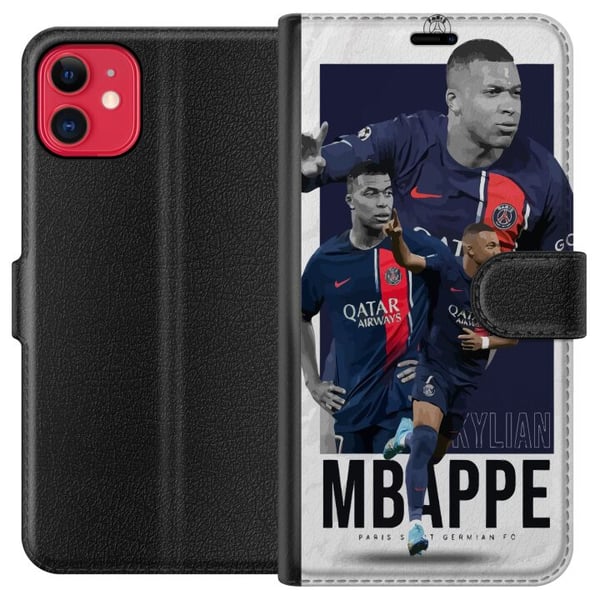 Kompatibelt Plånboksfodral till Apple iPhone 11 Kylian Mbappé Kompatibelt Plånboksfodral till Apple iPhone 11 Kylian Mbappé