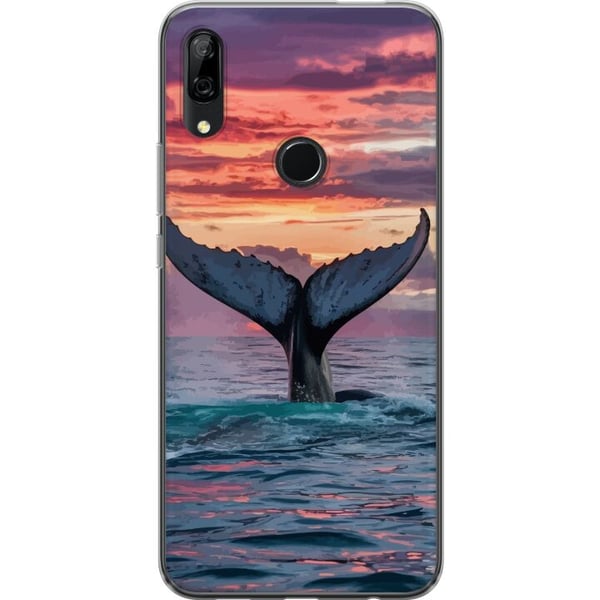 Kompatibel Mobilcover til Huawei P Smart Z Hvalhale i solnedgang med tropisk himmel og stille hav-inspireret design med rolig energi og magisk stemni