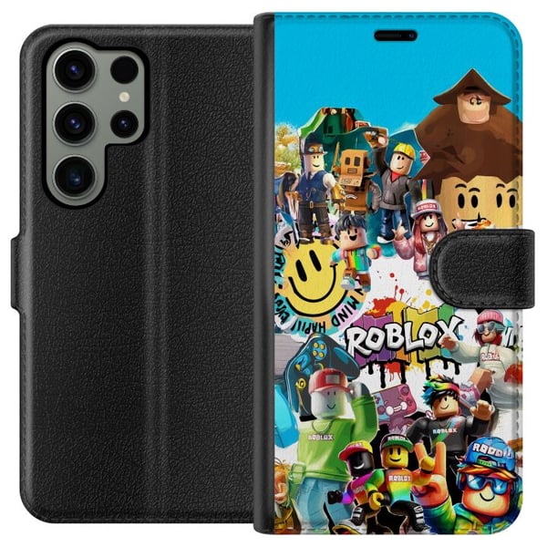 Kompatibel Tegnebogsetui til Samsung Galaxy S23 Ultra Roblox Party farverigt motiv med spilfigurer og gamingenergi til alle fans Kompatibel Tegnebogsetui til Samsung Galaxy S23 Ultra Roblox Party farverigt motiv med spilfigurer og gamingenergi til alle fans