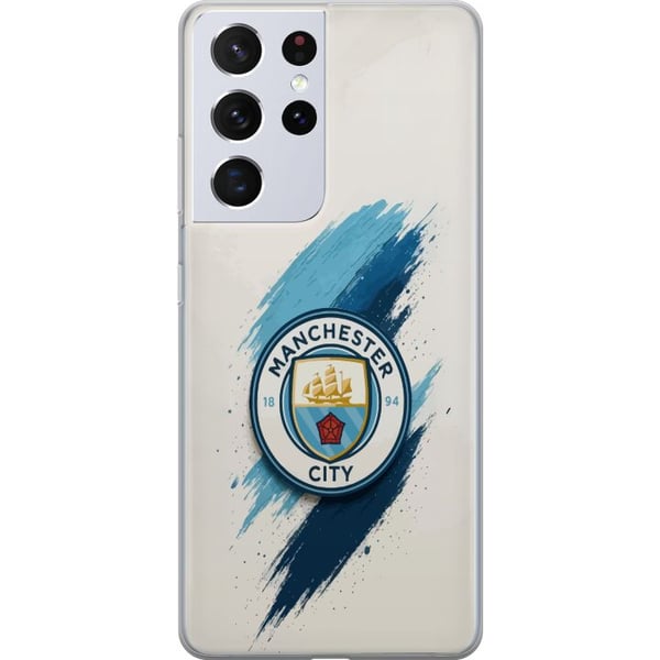Kompatibelt Mobildeksel til Samsung Galaxy S21 Ultra 5G Manchester City fotball Jack Grealish blå penselstrøk illustrasjon Kompatibelt Mobildeksel til Samsung Galaxy S21 Ultra 5G Manchester City fotball Jack Grealish blå penselstrøk illustrasjon