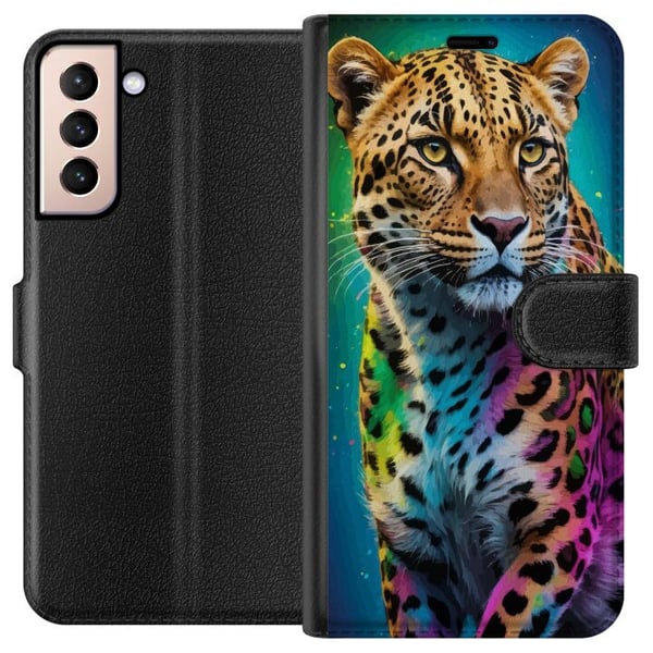 Kompatibel Tegnebogsetui til Samsung Galaxy S21 Leopard Kompatibel Tegnebogsetui til Samsung Galaxy S21 Leopard