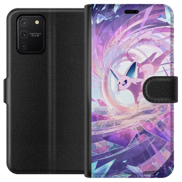 Kompatibelt Lommeboketui til Samsung Galaxy S10 Lite Espeon Pokémon-illustrasjon – Magisk lilla motiv med krystaller og stjerner Kompatibelt Lommeboketui til Samsung Galaxy S10 Lite Espeon Pokémon-illustrasjon – Magisk lilla motiv med krystaller og stjerner