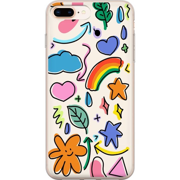 Yhteensopiva Puhelinkuori Apple iPhone 8 Plus Doodle-kuvitus, jossa on tähtiä, sydämiä, sateenkaari, pilviä, lehtiä ja nuolia – täydellinen sinulle, Yhteensopiva Puhelinkuori Apple iPhone 8 Plus Doodle-kuvitus, jossa on tähtiä, sydämiä, sateenkaari, pilviä, lehtiä ja nuolia – täydellinen sinulle,