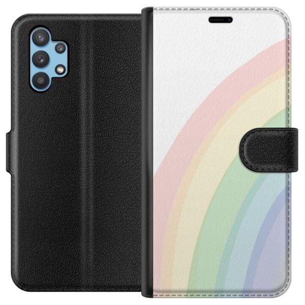 Kompatibel Tegnebogsetui til Samsung Galaxy A32 5G Regnbuen