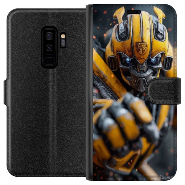 Kompatibelt Plånboksfodral till Samsung Galaxy S9+ Bumblebee Transformers gul robot mecha sci fi action warrior detailed cyberpunk hero motiv poster Kompatibelt Plånboksfodral till Samsung Galaxy S9+ Bumblebee Transformers gul robot mecha sci fi action warrior detailed cyberpunk hero motiv poster