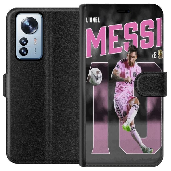 Kompatibelt Plånboksfodral till Xiaomi 12 Pro Lionel Messi - Rosa
