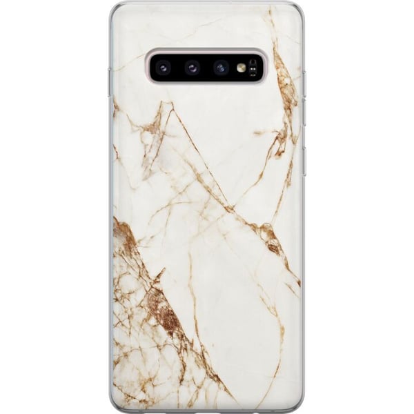 Kompatibel Mobilcover til Samsung Galaxy S10+ Hvid marmor