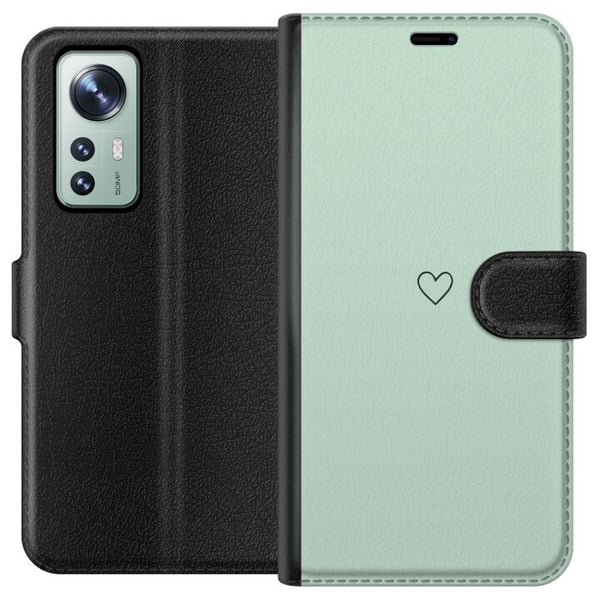 Yhteensopiva Lompakkokotelo Xiaomi 12 Yksinkertainen Sydän