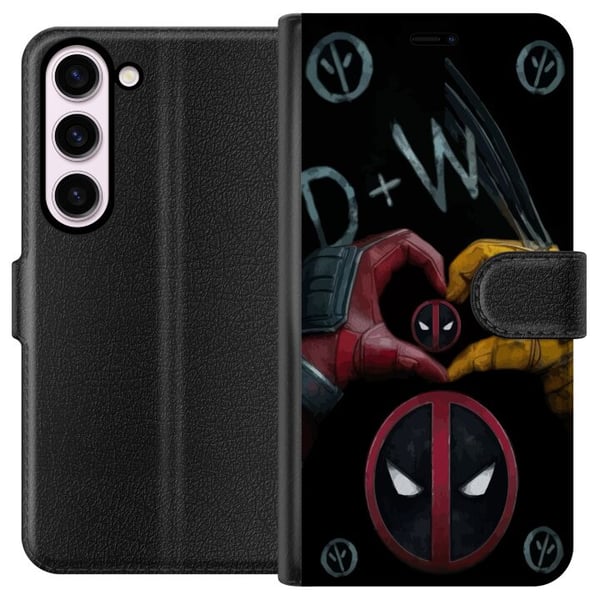 Kompatibel Tegnebogsetui til Samsung Galaxy S23 Deadpool & Wolverine Kærlighed Kompatibel Tegnebogsetui til Samsung Galaxy S23 Deadpool & Wolverine Kærlighed