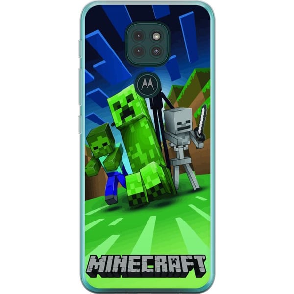 Kompatibel Mobilcover til Motorola Moto G9 Play Minecraft Creeper mobilskal i klassisk grön pixelstil