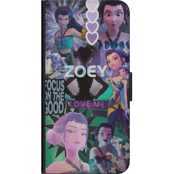 Kompatibelt Plånboksfodral till Samsung Galaxy A20s Kpop Demon Hunters Zoey Aesthetic Purple Love Me Mystic Idol Vibe