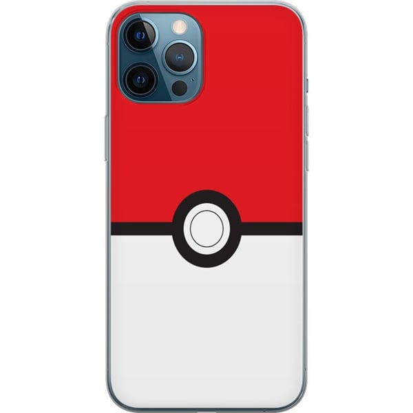 Kompatibelt Mobildeksel til Apple iPhone 12 Pro Max Classic Ball retrospilldesign i ikonisk rød og hvit stil, perfekt for spillentusiaster og en nost