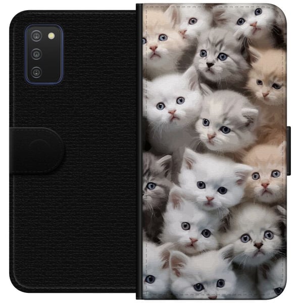 Kompatibelt Lommeboketui til Samsung Galaxy A03s Katter