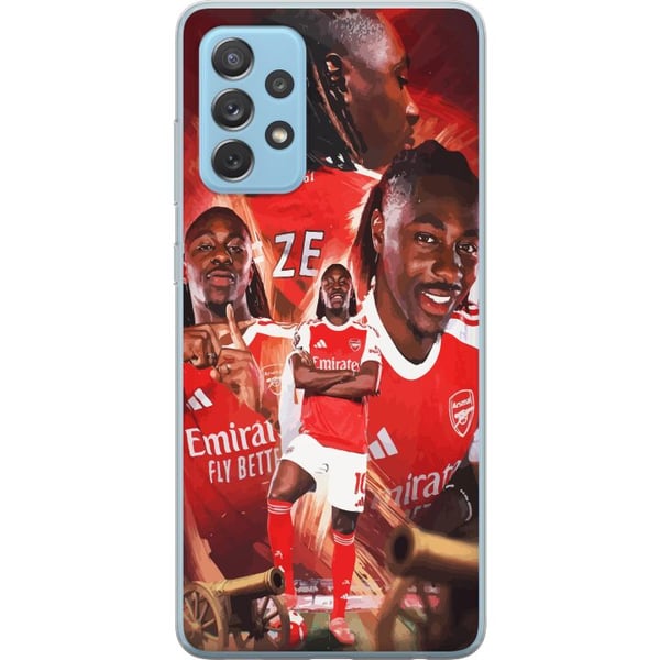 Kompatibelt Mobilskal till Samsung Galaxy A52 5G Arsenal collage design – Eberechi Eze i röd tröja flera illustrationer Kompatibelt Mobilskal till Samsung Galaxy A52 5G Arsenal collage design – Eberechi Eze i röd tröja flera illustrationer