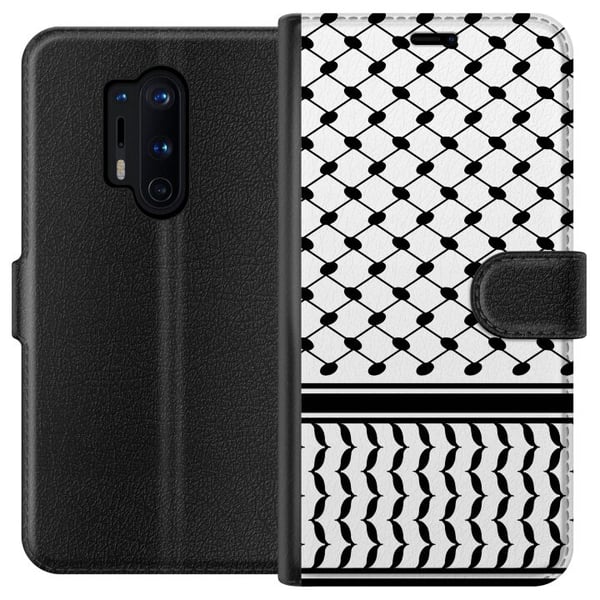 Kompatibel Tegnebogsetui til OnePlus 8 Pro Keffiyeh mønster