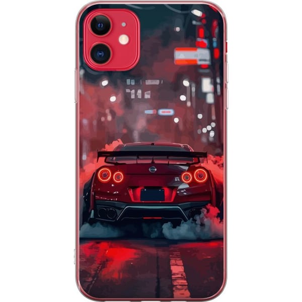 Kompatibelt Mobildeksel til Apple iPhone 11 Rød sportsbil drifting racing tuning