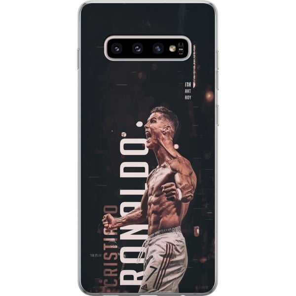 Kompatibel Mobilcover til Samsung Galaxy S10+ Cristiano Ronaldo Al-Nassr Portugal legendarisk angriber med styrke, hurtighed og en af fodboldens mest