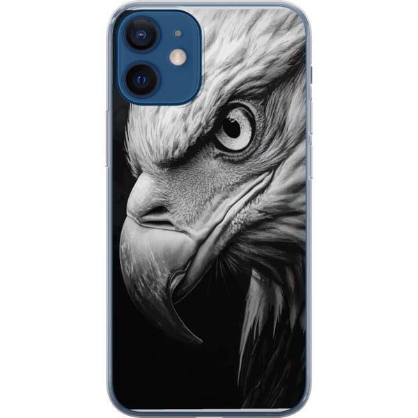 Kompatibelt Mobilskal till Apple iPhone 12 Örn porträtt realistisk närbild kraftfull eagle fågel djurmotiv stark wildlife illustration natur poster