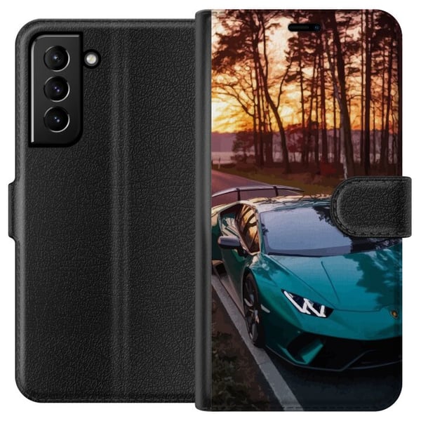 Kompatibelt Lommeboketui til Samsung Galaxy S21+ 5G Lamborghini Superbil Racing Sportsbil Kompatibelt Lommeboketui til Samsung Galaxy S21+ 5G Lamborghini Superbil Racing Sportsbil