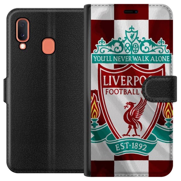 Kompatibelt Plånboksfodral till Samsung Galaxy A20e Liverpool FC Kompatibelt Plånboksfodral till Samsung Galaxy A20e Liverpool FC