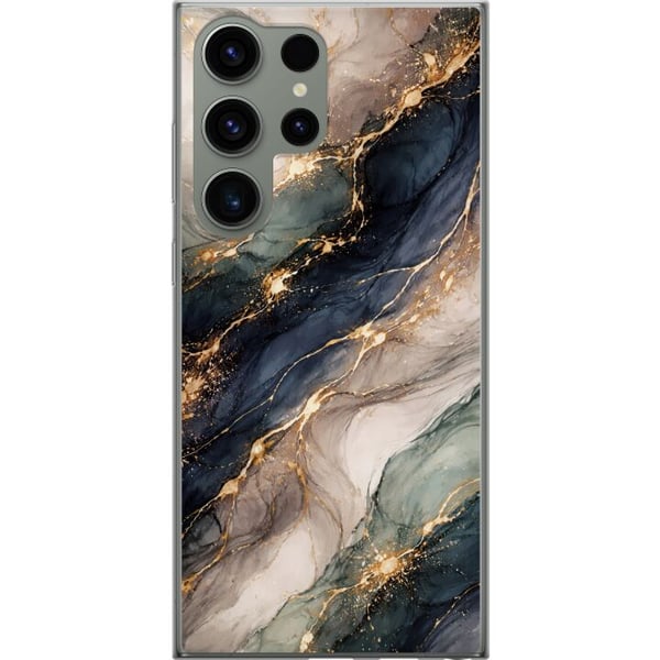Kompatibel Mobilcover til Samsung Galaxy S23 Ultra Eksklusiv abstrakt marmorkunst i sort, hvid og guld med elegante linjer, eksklusivt design til pla Kompatibel Mobilcover til Samsung Galaxy S23 Ultra Eksklusiv abstrakt marmorkunst i sort, hvid og guld med elegante linjer, eksklusivt design til pla