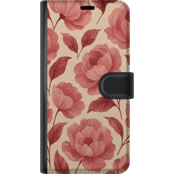 Kompatibel Tegnebogsetui til Samsung Galaxy S23+ Roseblomst