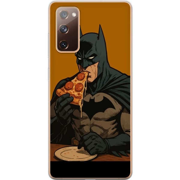 Kompatibelt Mobildeksel til Samsung Galaxy S20 FE Batman-plakat spiser pizza DC Comics-helt tegneserie retro humor morsom matillustrasjon morsom kuns Kompatibelt Mobildeksel til Samsung Galaxy S20 FE Batman-plakat spiser pizza DC Comics-helt tegneserie retro humor morsom matillustrasjon morsom kuns