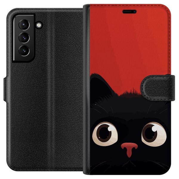 Kompatibelt Lommeboketui til Samsung Galaxy S21+ 5G Leken Katt Kompatibelt Lommeboketui til Samsung Galaxy S21+ 5G Leken Katt
